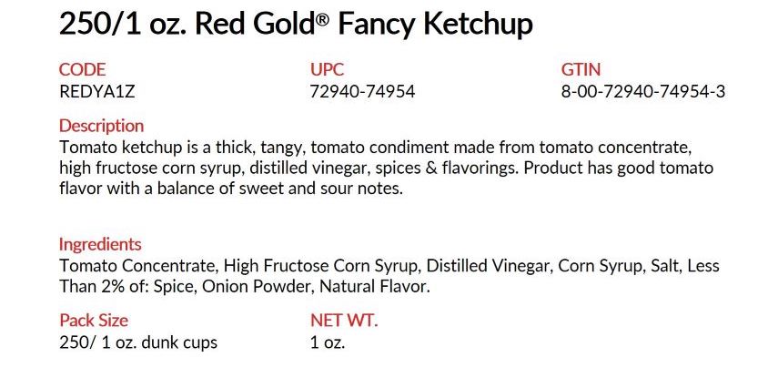 Folds of Honor Red Gold Ketchup Dunk Cup