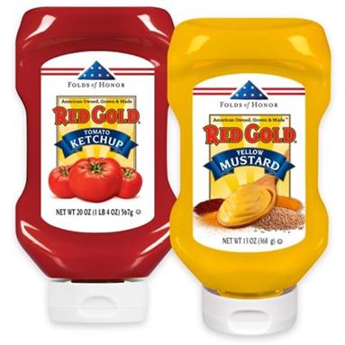 Red Gold Ketchup and Mustard
