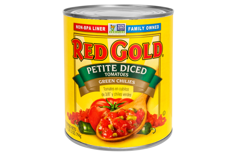 REDBK2R_Red Gold Diced w Green Chilies