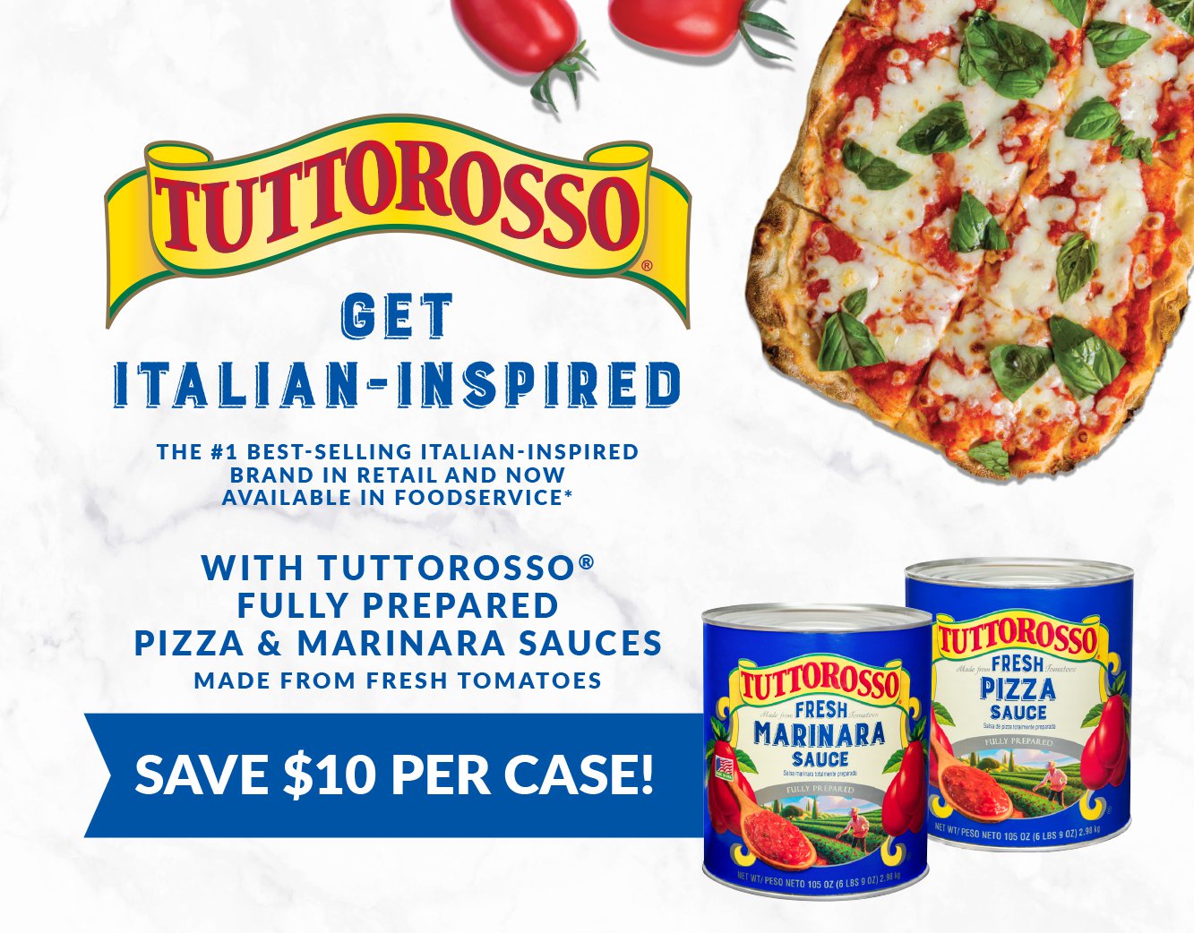 Get Italian-Inspired. The #1 best-selling Italian-inspired brand in retail and now available for foodservice. Save $10 per case