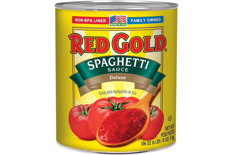 REDMA99DLX_RedGold_SpaghettiSauce_Deluxe_#10Can_106OZ_Foodservice