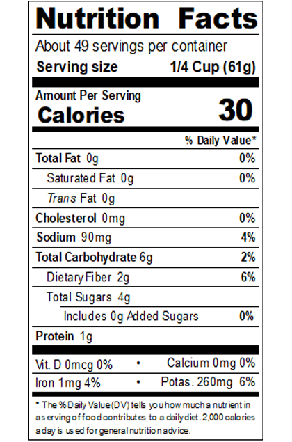 REDDS99_RedGold_CrushedTomatoesConcentratedSuperHeavy_#10Can_105OZ_Nutrition Label
