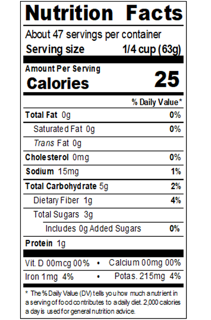 REDH499_RedGold_TomatoPuree_1.045SpecificGravity_#10Can_105OZ_Nutrition Label