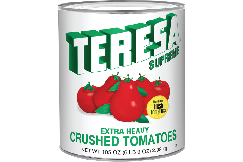 An image of a 105 oz can of Teresa Crushed Tomatoes.