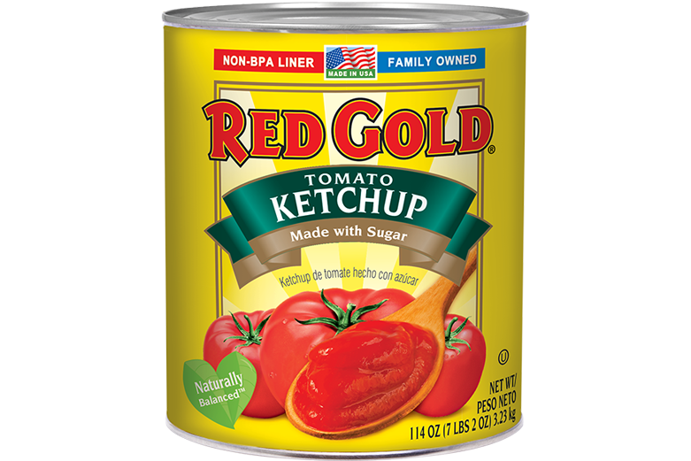 REDYL99_RedGold_TomatoKetchup_MadewithSugar_NatBalanced_#10Can_114OZ_Foodservice