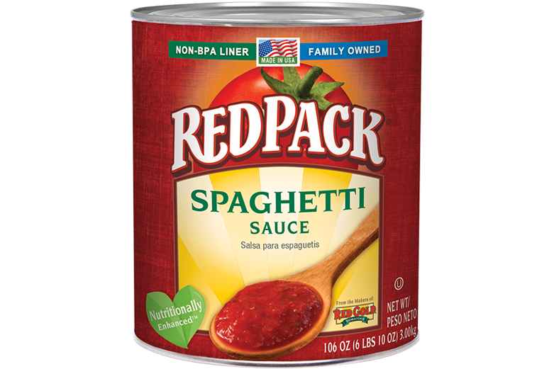 RPKMA9E_RedPack_SpaghettiSauce_NutritionallyEnhanced_#10Can_106OZ_Foodservice